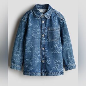 H&M Matching Set- Dinosaur Denim Jacket + Matching Jeans